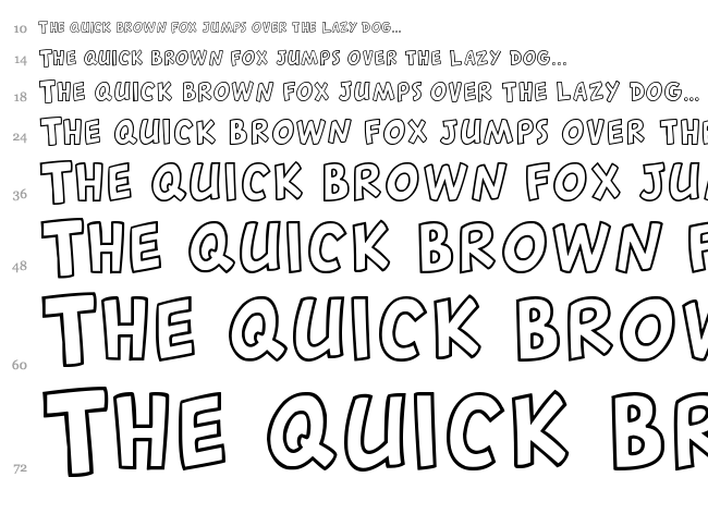 Canted FX font waterfall